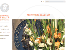 Tablet Screenshot of eduard-rhein-stiftung.de